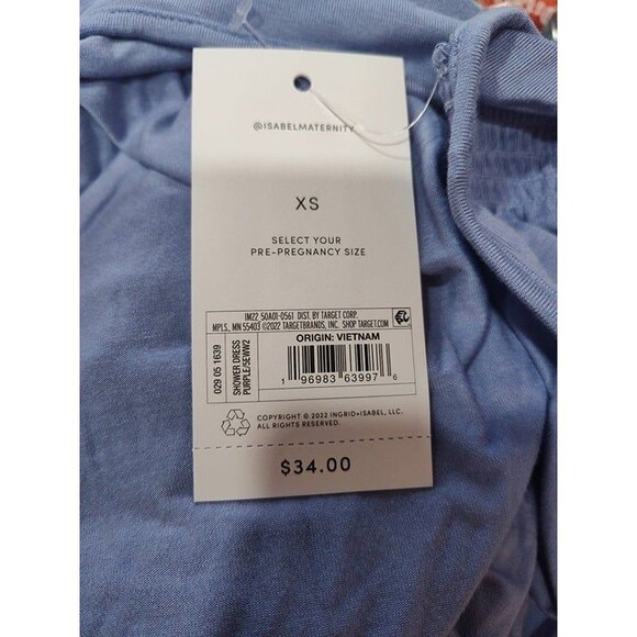 Isabel Maternity Flutter Empire Waist Maternity Dress Lavender - Picture 7 of 12